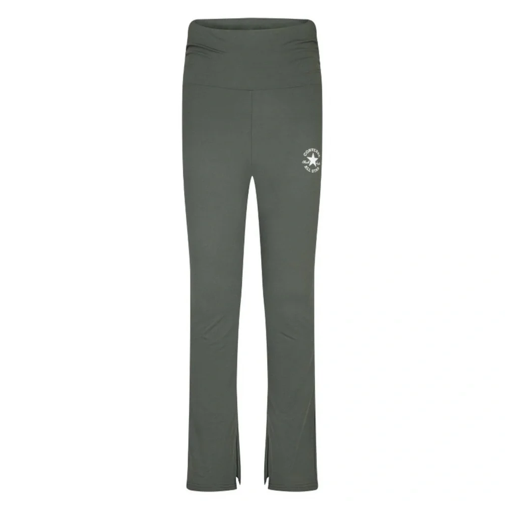XS Converse Girls’ Fold Over Flare Leggings Grey